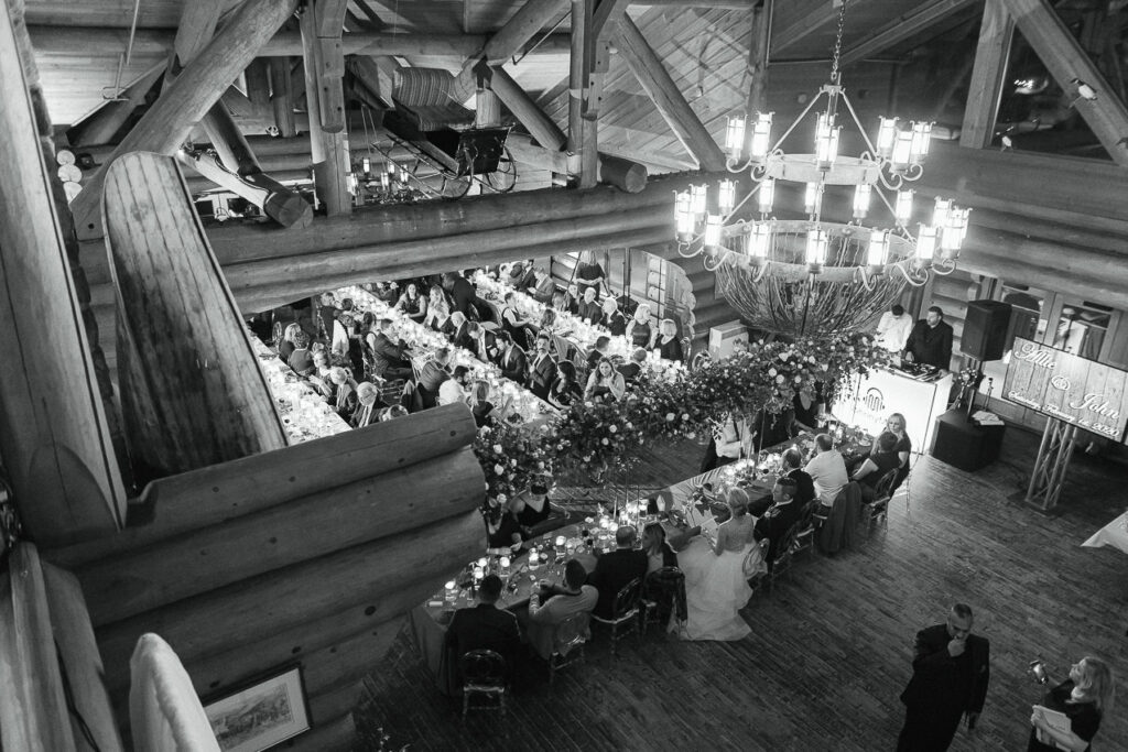 La réception. Un mariage dans les Laurentides, Le Grand Lodge.