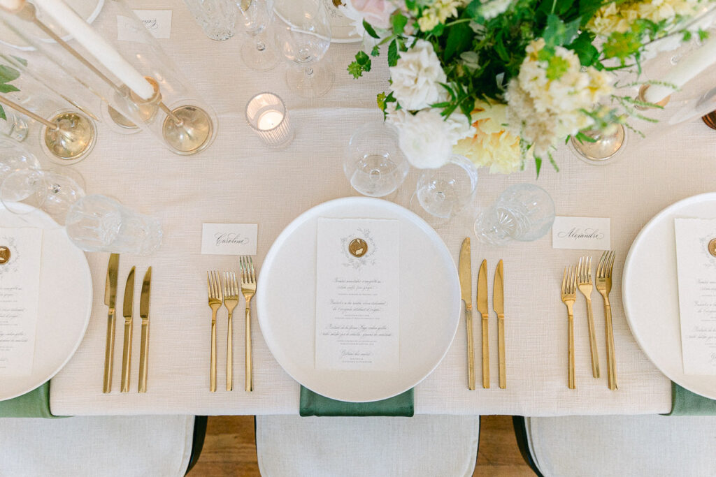 La table bien décorée. Wedding planner : Foudamour.
